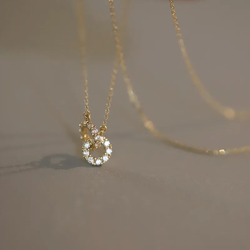 Eternal Circle Zircon Necklace