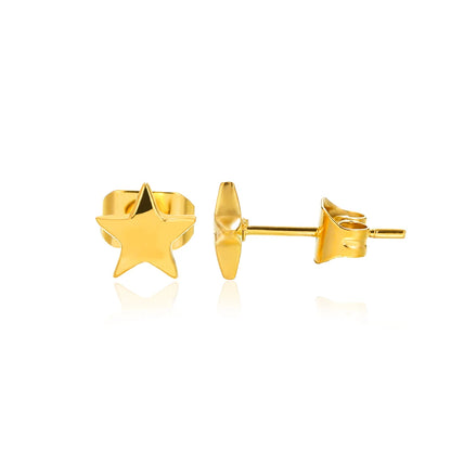 Golden Starfish Shell Studs