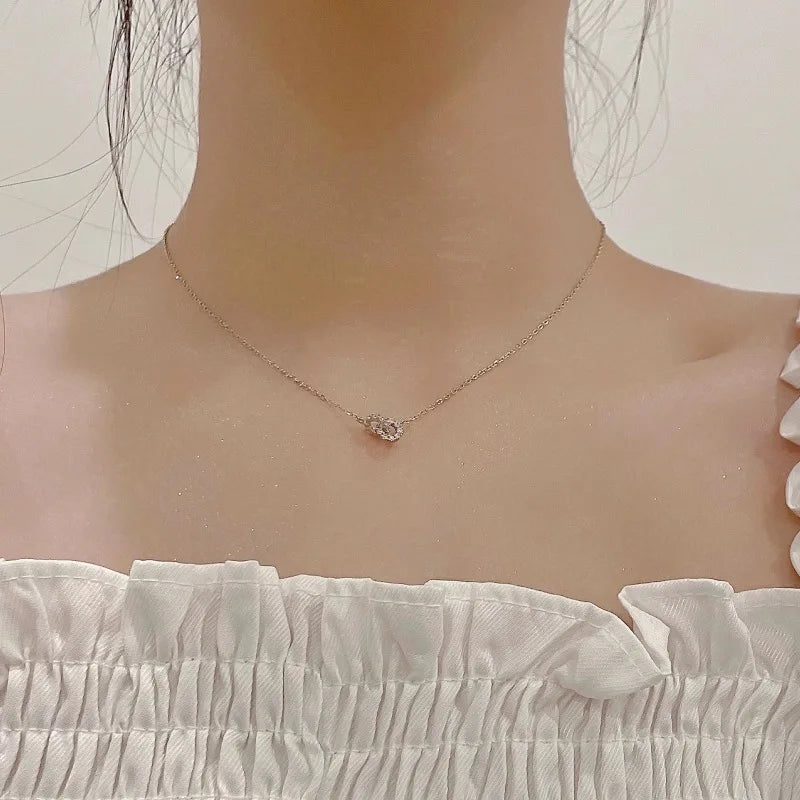 Eternal Circle Zircon Necklace
