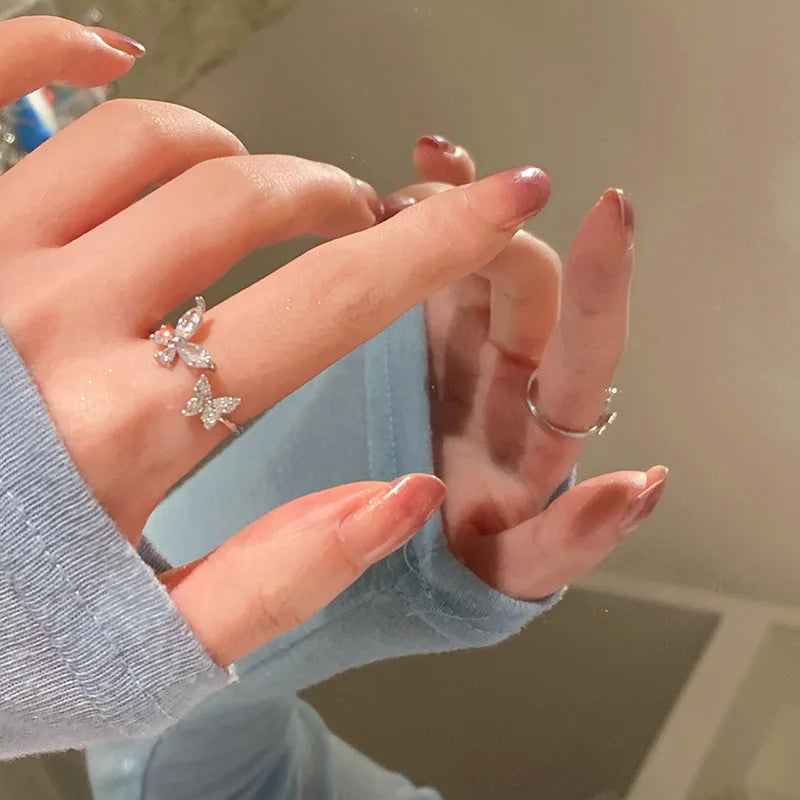 Silver Blossom Adjustable Ring