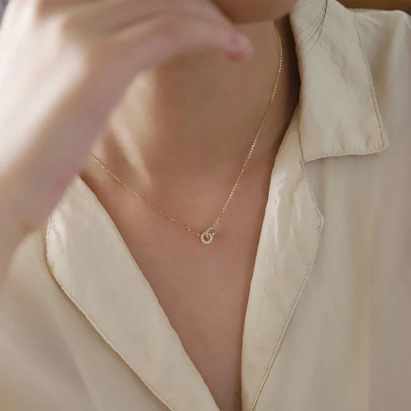Eternal Circle Zircon Necklace