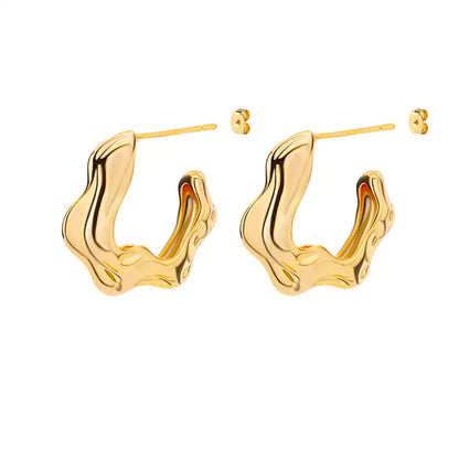 Golden Starfish Shell Studs