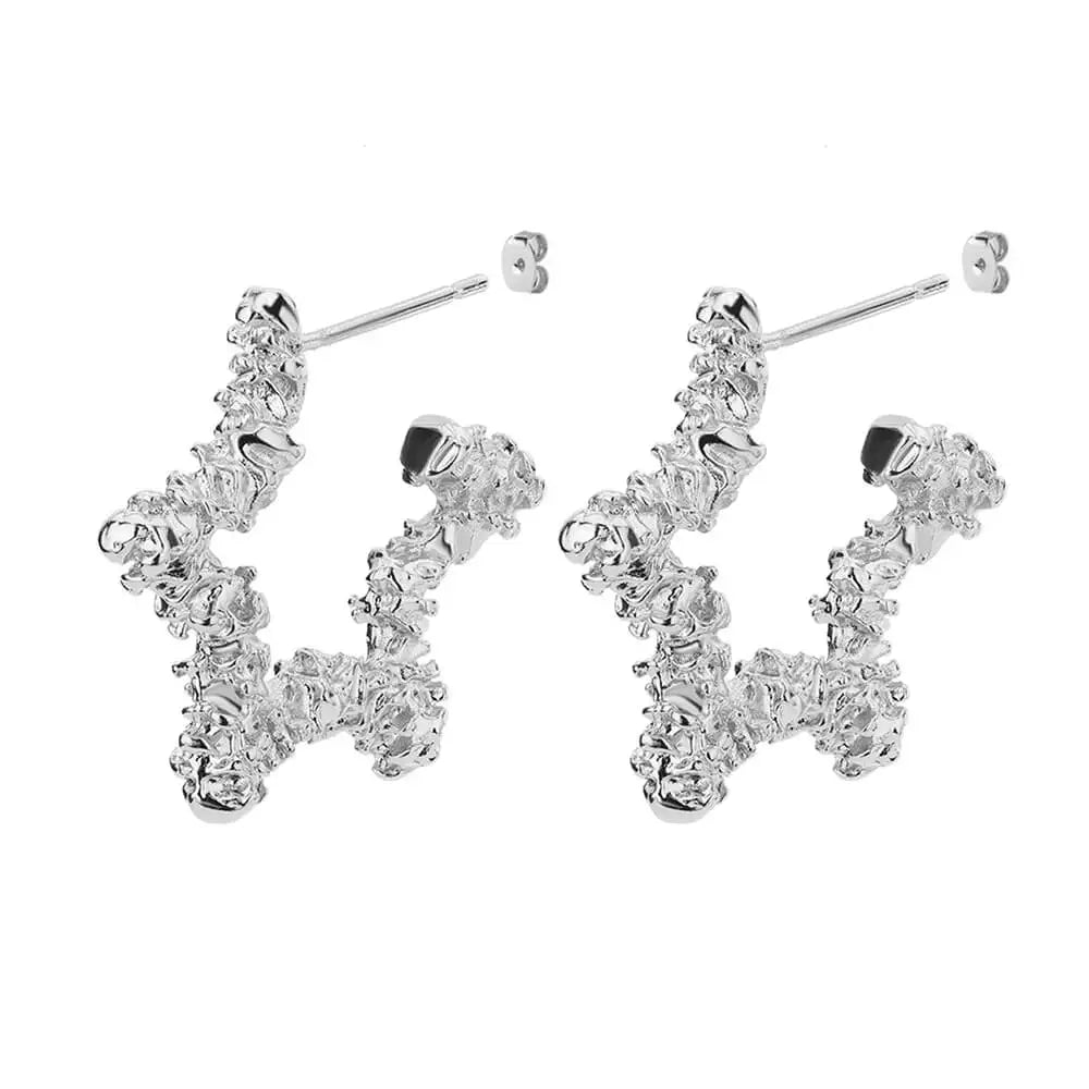 Golden Starfish Shell Studs