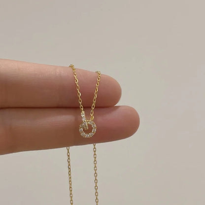 Eternal Circle Zircon Necklace