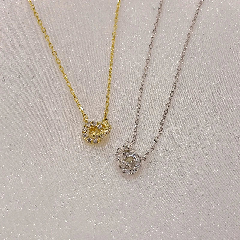Eternal Circle Zircon Necklace
