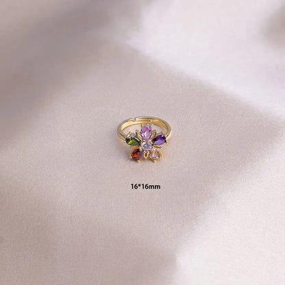 Silver Blossom Adjustable Ring