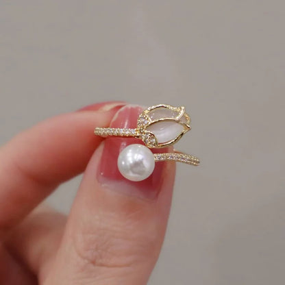Silver Blossom Adjustable Ring