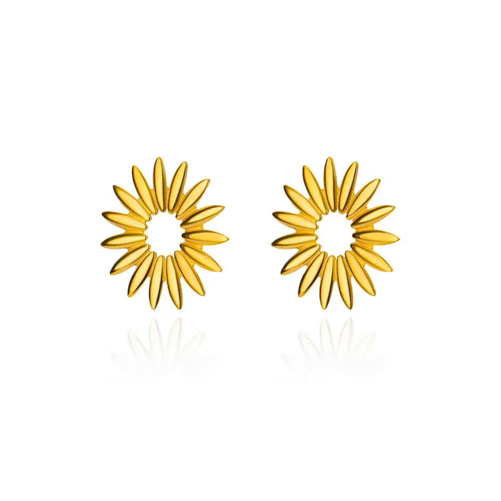 Golden Starfish Shell Studs