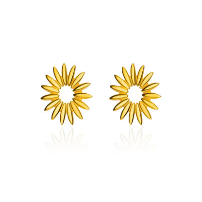 Golden Starfish Shell Studs