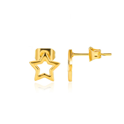 Golden Starfish Shell Studs