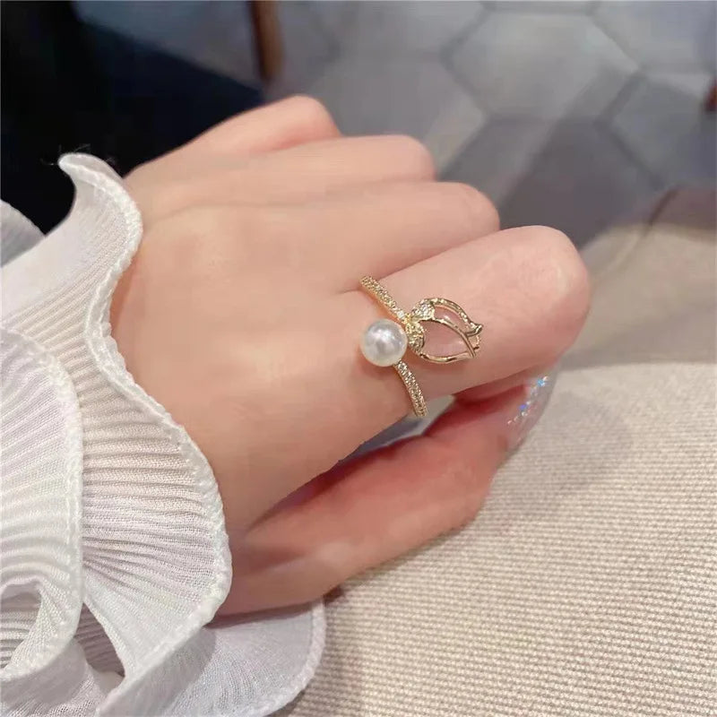 Silver Blossom Adjustable Ring
