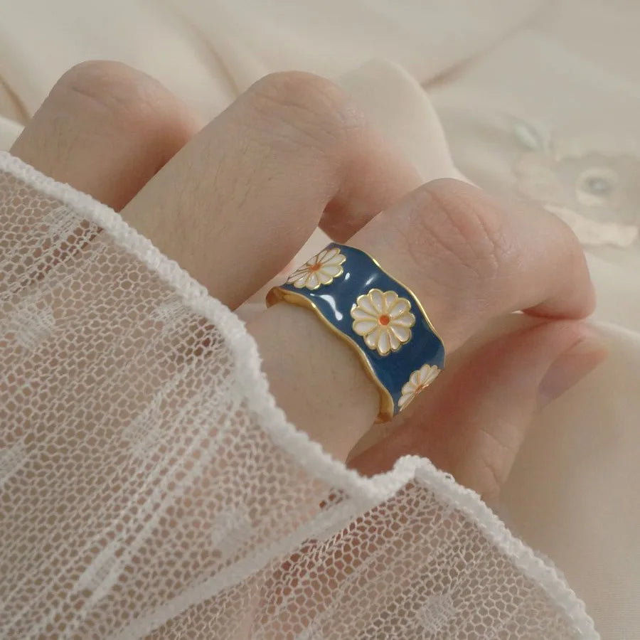 Silver Blossom Adjustable Ring